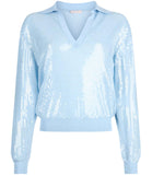 LIU JO WHITE Polo di paillettes blu