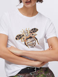 LIU JO WHITE T-shirt insetto con applicazioni bianco