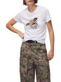 LIU JO WHITE T-shirt insetto con applicazioni bianco