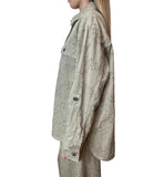 LIU JO WHITE Camcia over con ricami beige