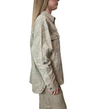 LIU JO WHITE Camcia over con ricami beige