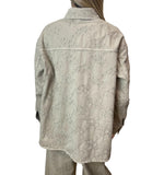 LIU JO WHITE Camcia over con ricami beige