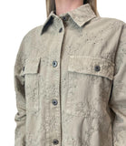 LIU JO WHITE Camcia over con ricami beige