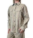 LIU JO WHITE Camcia over con ricami beige