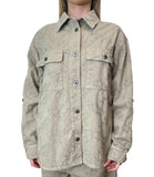 LIU JO WHITE Camcia over con ricami beige