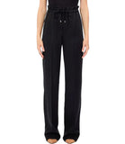 LIU JO WHITE Pantaloni regular in lyocell nero