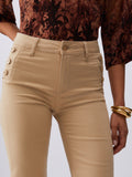 LIU JO WHITE Pantaloni a zampa con bottoni beige