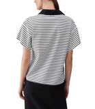 LIU JO WHITE Polo a righe B.CO NERO