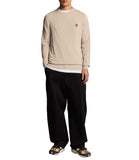 LYLE & SCOTT U Maglioncino girocollo con logo eagle beige