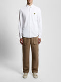 LYLE & SCOTT U Camicia in piquet jersey di cotone bianco