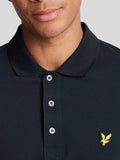 LYLE & SCOTT U Polo basic plain con logo aquila BLU SCURO