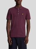 LYLE & SCOTT U Polo plain classica con logo eagle BORGOGNA