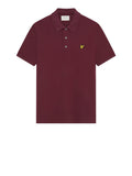 LYLE & SCOTT U Polo plain classica con logo eagle BORGOGNA