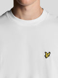 LYLE & SCOTT U T-shirt basic plain logo bianco