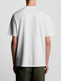 LYLE & SCOTT U T-shirt basic plain logo bianco