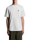 LYLE & SCOTT U T-shirt basic plain logo bianco