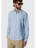 NORTH SAILS U Camicia spread collar di lino celeste