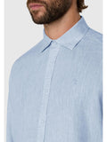 NORTH SAILS U Camicia spread collar di lino celeste