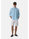 NORTH SAILS U Camicia a righe spread collar di lino bianco