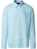 NORTH SAILS U Camicia a righe spread collar di lino bianco