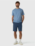 NORTH SAILS U T-shirt basic con piccolo logo azzurro