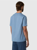 NORTH SAILS U T-shirt basic con piccolo logo azzurro