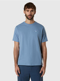 NORTH SAILS U T-shirt basic con piccolo logo azzurro