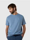 NORTH SAILS U T-shirt basic con piccolo logo azzurro