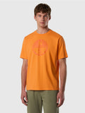NORTH SAILS U T-shirt basic con maxi logo ARANCIONE