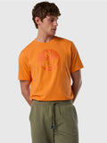 NORTH SAILS U T-shirt basic con maxi logo ARANCIONE
