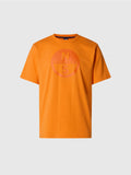 NORTH SAILS U T-shirt basic con maxi logo ARANCIONE