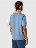 NORTH SAILS U T-shirt basic con maxi logo azzurro