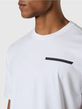 NORTH SAILS U T-shirt basic con piccolo logo gommato bianco