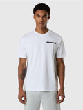 NORTH SAILS U T-shirt basic con piccolo logo gommato bianco