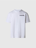 NORTH SAILS U T-shirt basic con piccolo logo gommato bianco