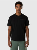 NORTH SAILS U T-shirt basic con piccolo logo gommato nero