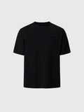 NORTH SAILS U T-shirt basic con piccolo logo gommato nero