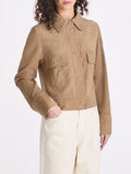 PEUTEREY D Giacca in pelle scamosciata Era suede 02 sabbia