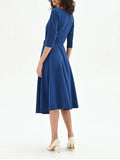 RINASCIMENTO Abito midi con cintura blu