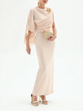 RINASCIMENTO Abito lungo monospalla BEIGE CHIARO