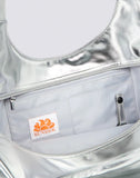 SUNDEK D Borsa mare laminated chel bag argento