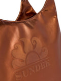SUNDEK D Borsa mare chel laminata CAFFE