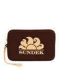 SUNDEK D Pochette piccola con zip CAFFE