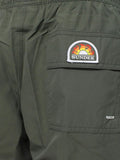 SUNDEK U Shorts mare piccolo logo VERDE SCURO