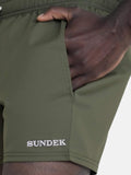 SUNDEK U Shorts mare piccolo logo VERDE SCURO