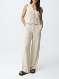 TIFFOSI D Pantalone Anitta gessato beige