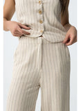 TIFFOSI D Pantalone Anitta gessato beige