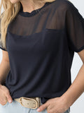 TIFFOSI D T-shirt Sky con trasparenze blu