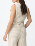 TIFFOSI D Gilet Anitta gessato beige