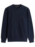 TOMMY H U PRE Maglioncino girocollo essential terry blu